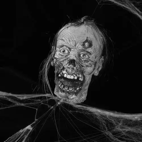 万圣节乳胶吊头鬼屋装扮舞会密室逃脱恐怖断头男干尸鬼头外贸批发