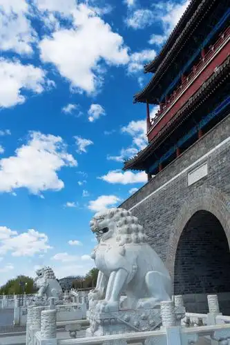 蓝天白云永定门城楼 - 美篇