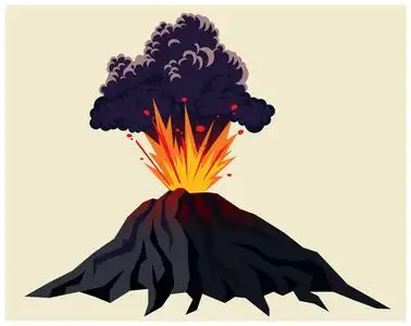 地震火山喷发图片-地震火山喷发素材-地震火山喷发插画-摄图新视界