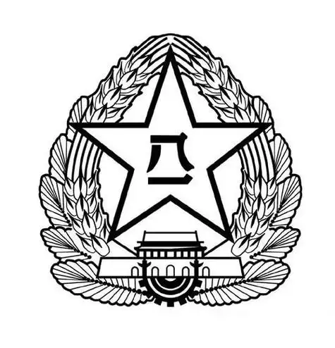 武警部队军徽简笔画