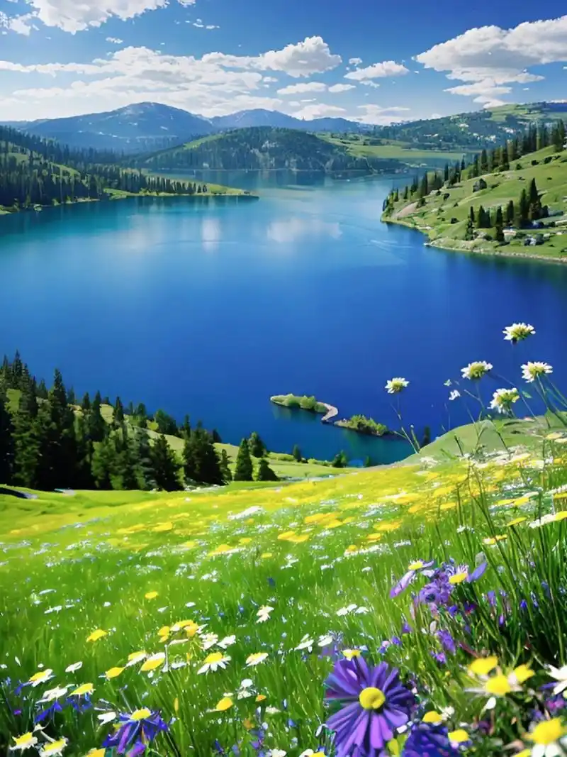 治愈系风景  看着蓝天白云和绿色的田野,所有的烦恼都在瞬间消失无踪.