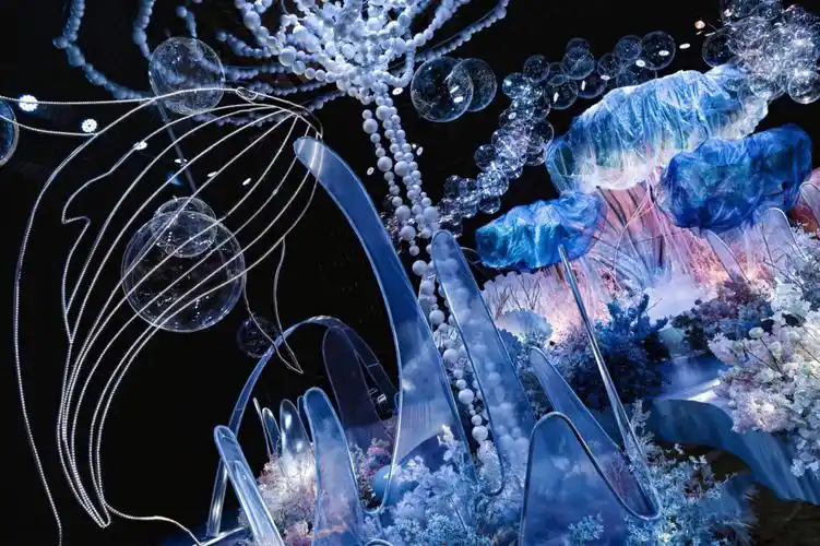 「90关于海底奇遇」一场悠悠蓝调的海洋系婚礼随处可见的波浪几何