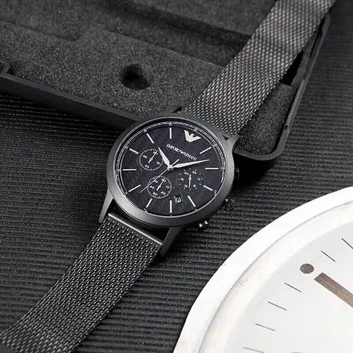 阿玛尼armani手表男士时尚休闲简约石英表男欧美品牌ar2498