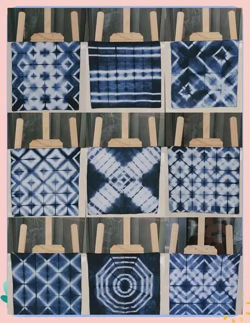 冰棒棍夹扎法:创意扎染的9个步骤