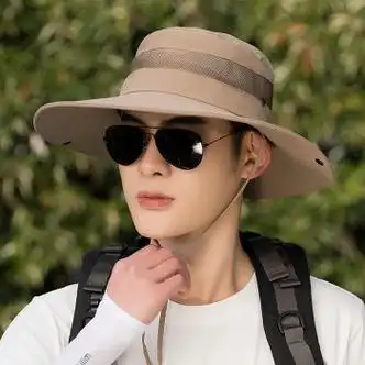 惜她男士太阳帽夏天专用大帽沿加宽帽檐大号帽子男夏季遮阳帽户外帽