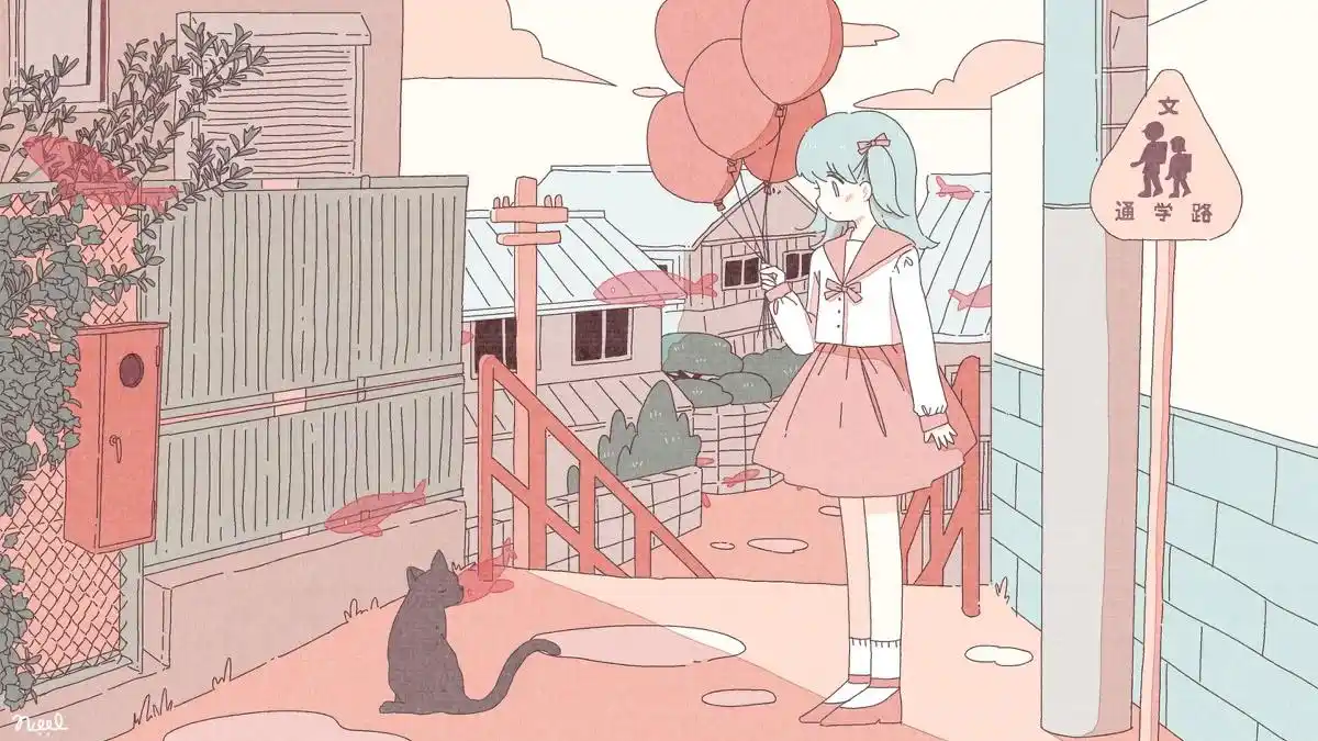 暖色调治愈系插画 pixiv画师:のえる - 堆糖,美图壁纸兴趣社区