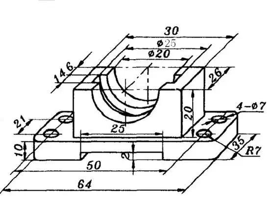 由轴测图绘制二维图100例2