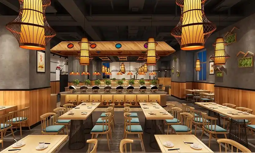 中式餐馆装修效果图