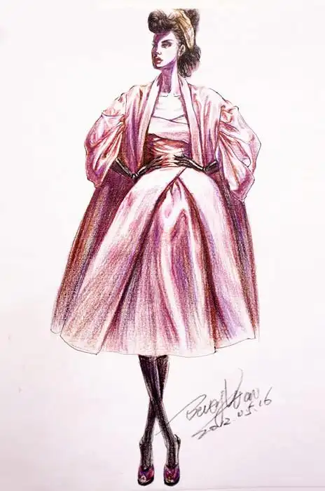 樊蓉老师彩色铅笔服装设计效果图作品集