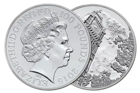 英国皇家铸币局有史以来首次发行了一套面值为100英镑的纪念银币