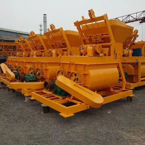 js强力双轴混凝土搅拌机卸料速度快轻骨料搅拌机搅拌站配套主机