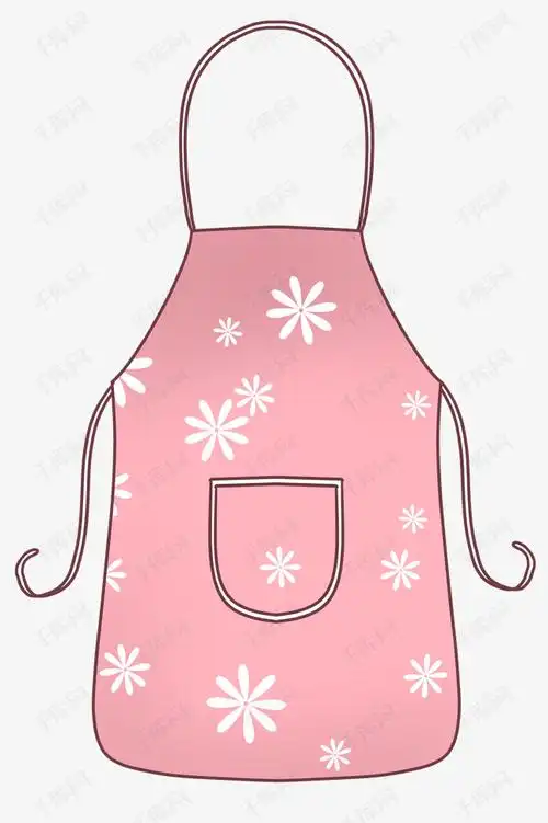 红色围裙卡通插画