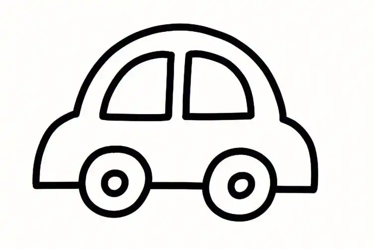 育儿简笔画线稿分享1常见交通代步车