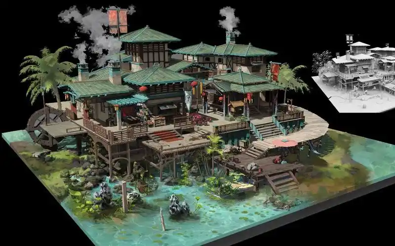 3d场景建模:max基础教程--古风房子