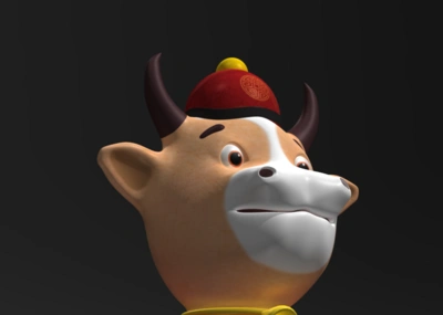 牛,牛年吉祥物,十二生肖,卡通牛,q版牛