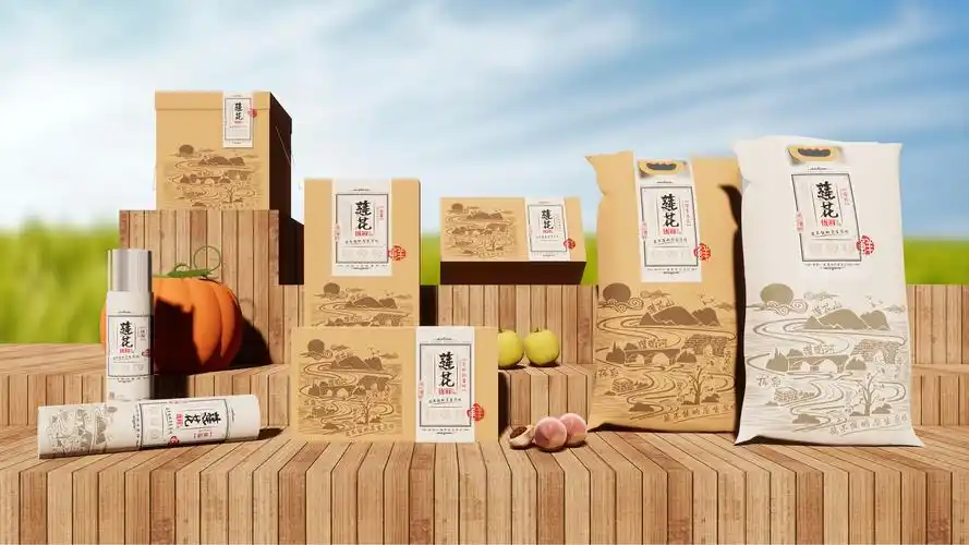 莲花优鲜原生农产 插画 包装设计 青岛·即墨·龙泉