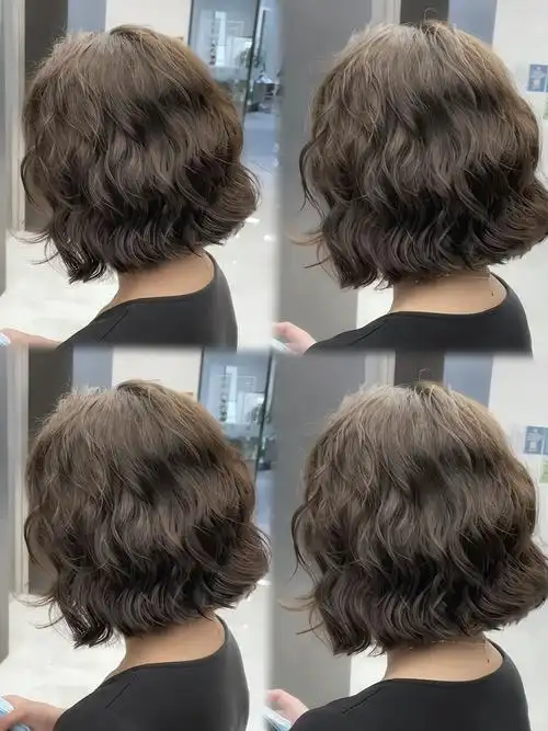 短发尴尬期必备发型,法式慵懒卷发,昆明烫发