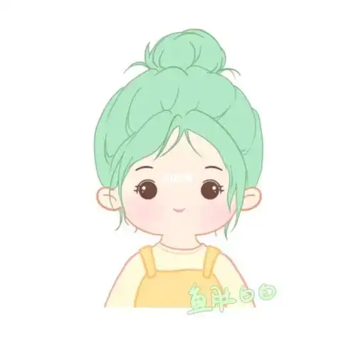 q版头像绿色头发女孩