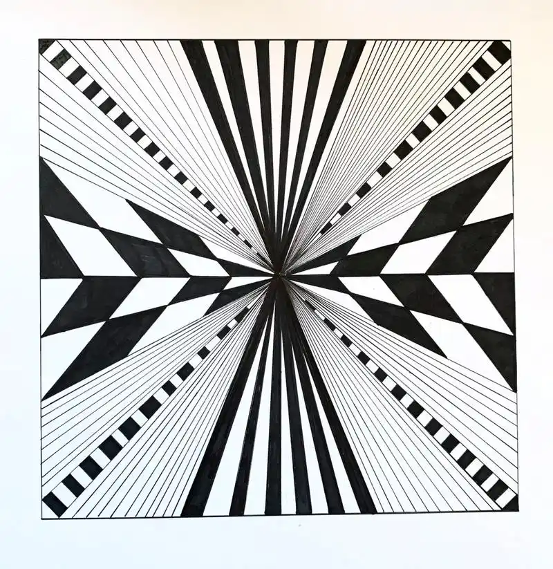 发射构成 平面作业 一开始的构图是临摹的 后来找不到图了 自己随意