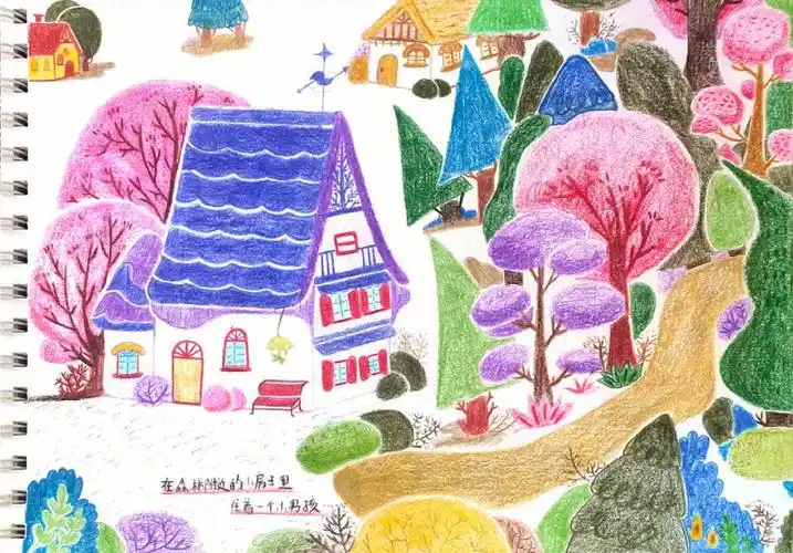 彩铅  #彩铅手绘  #彩铅画  #手绘  #风景画  #彩铅风景画  #临摹