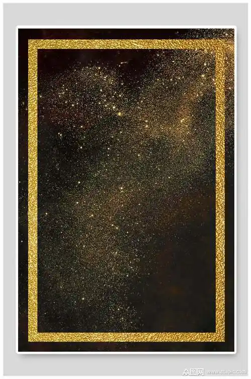 黑金色光点金框金海报背景素材素材