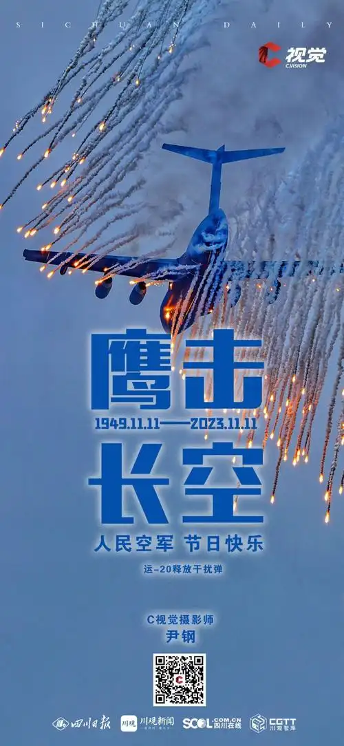 c视觉摄影师尹钢用一组超燃海报致敬中国空军,祝中国空军节日快乐