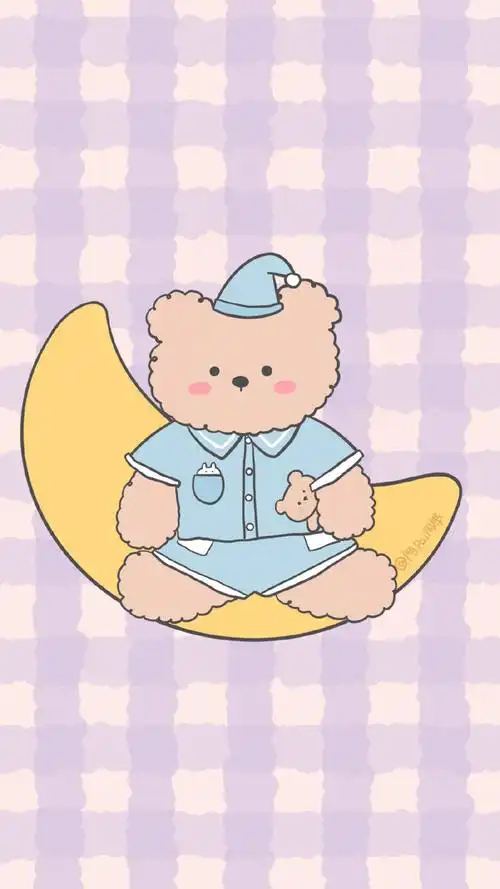 可爱软萌卡通小熊图片手机壁纸