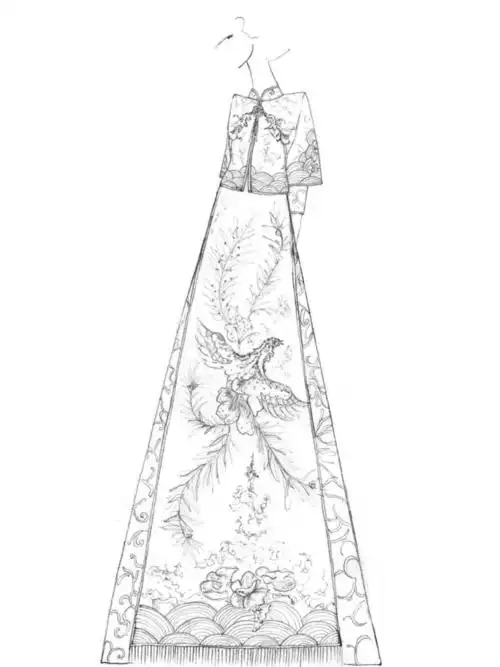 分享一款华丽丽的中式嫁衣