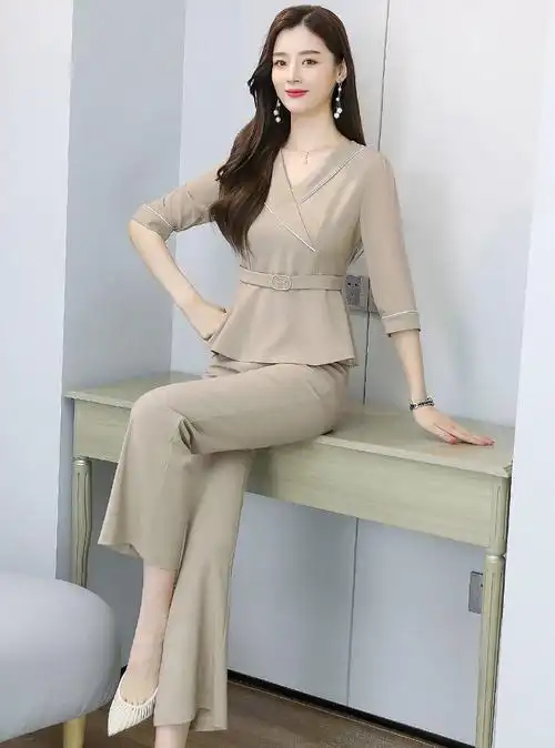 30-40岁女装气质套装2022年新款夏季轻熟风时尚显瘦职业装气质女神范