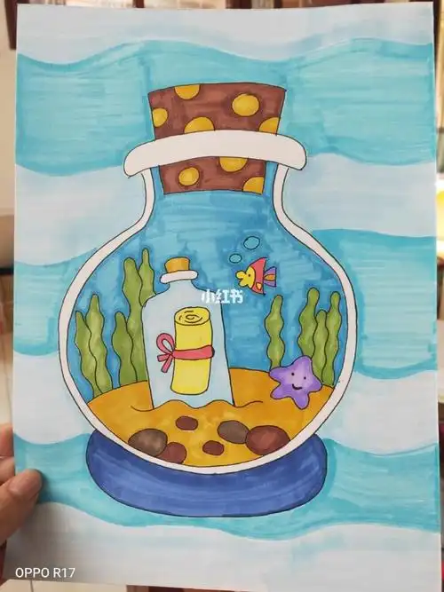 马克笔简笔画漂流瓶瓶子简笔画图片大全瓶子简笔画怎么画瓶子的简笔画