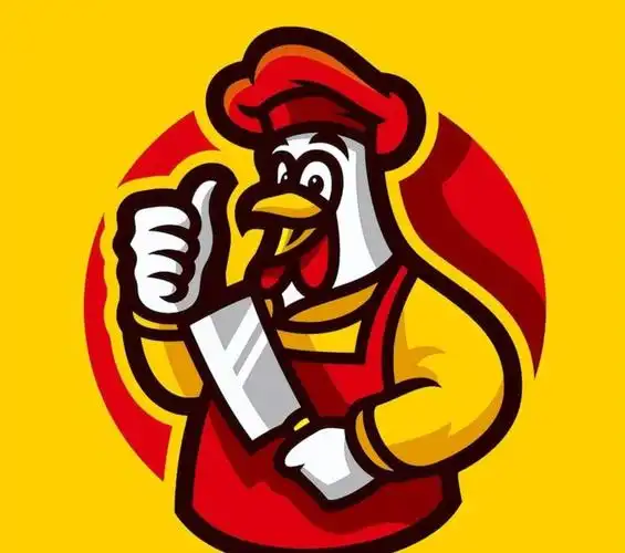 雄赳赳有气势的鸡元素标志设计【鸡logo设计】