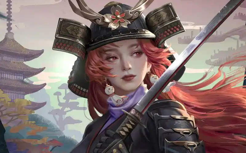 日本古代的女武士动漫电脑壁纸