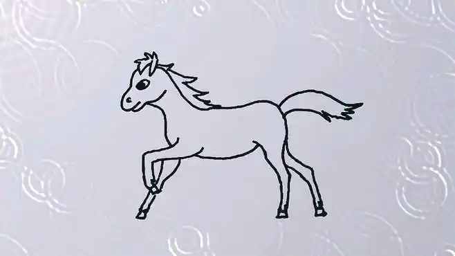 马怎么画,跟我学习画一匹白龙马-母婴亲子视频-搜狐视频