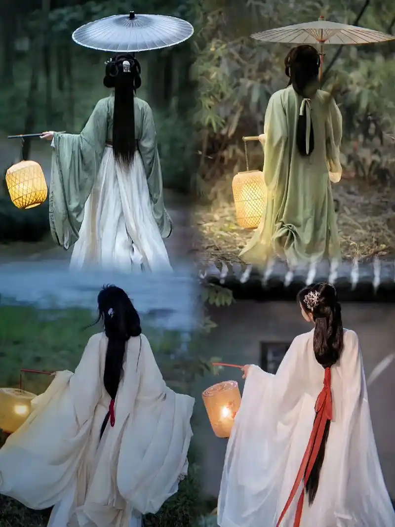 有空一定要去拍上一组不露脸汉服背影照片~真的好喜欢这种满满的 - 抖