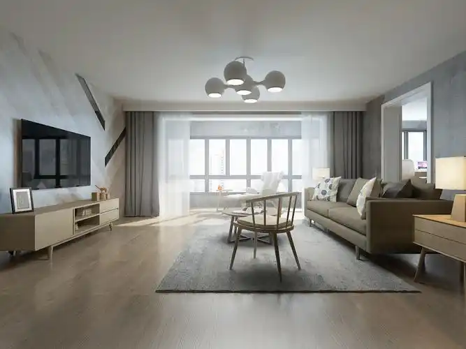 大户型北欧现代风格客厅装修效果图