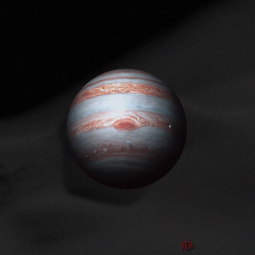 tlp反光贴纸 心情切片木星宇宙星球红斑风暴眼 机箱玻璃平板贴纸