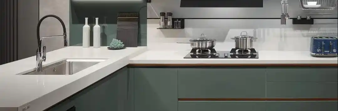 2021欧派橱柜新品绿色橱柜定制效果图