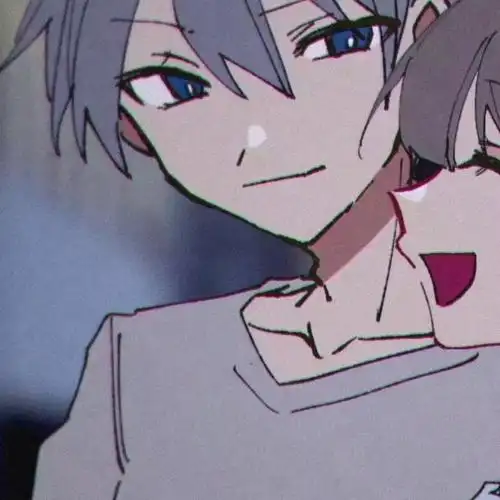 时尚新潮优质手绘情侣头像两张一组