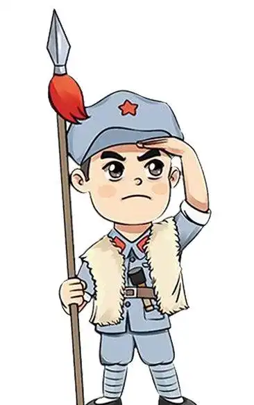 拿长枪的红军素材