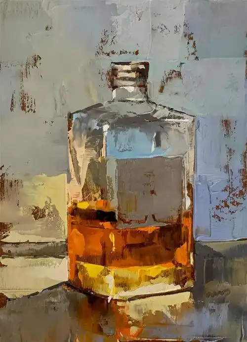 超美的色块极具质感的静物油画