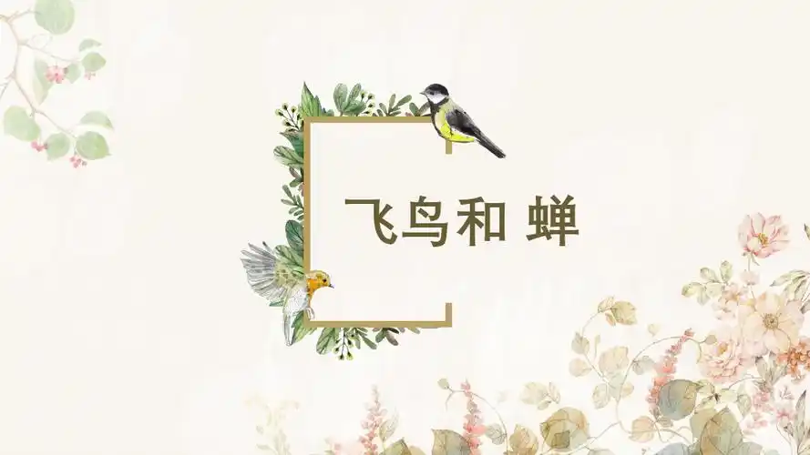 飞鸟和蝉音乐ppt