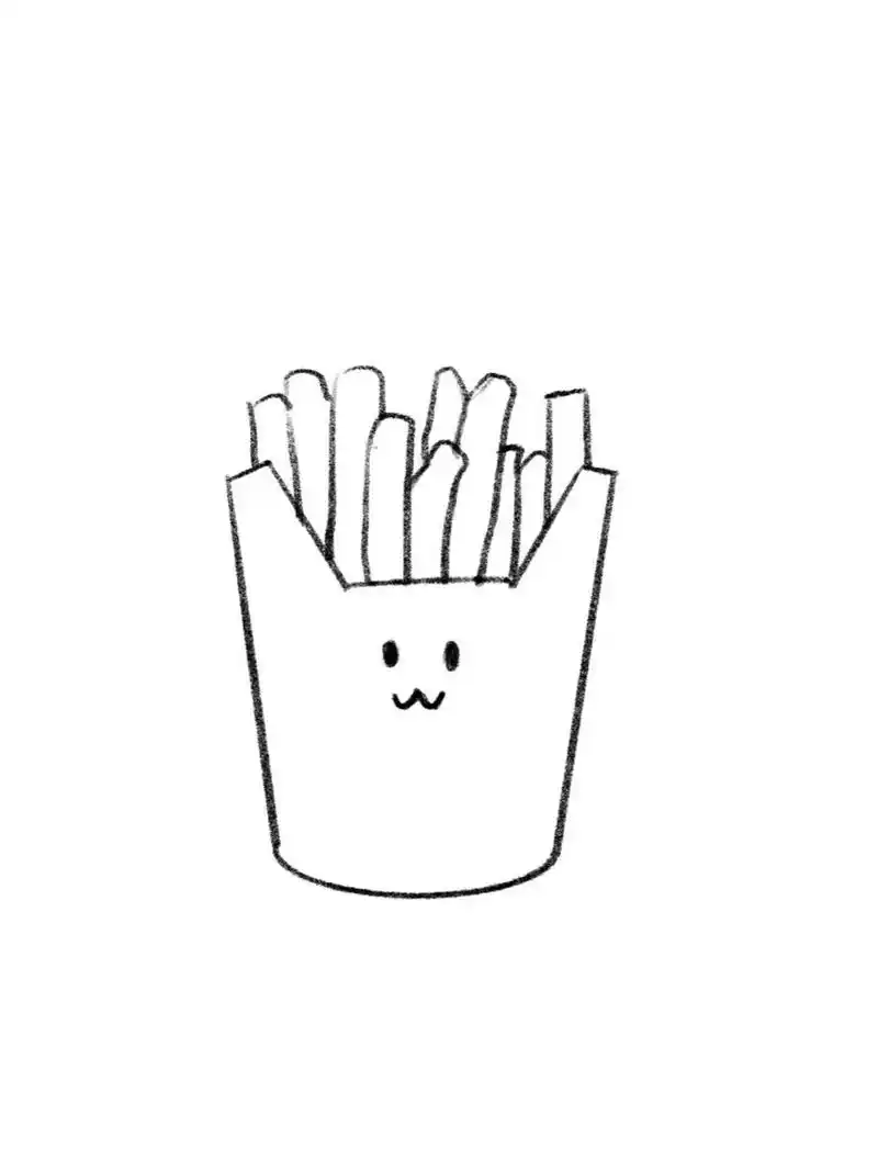 手残党学简笔画附教程7315薯条93 手残党学简笔画附教程73