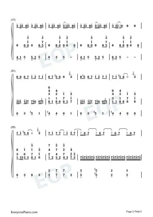 反方向的钟-弹唱版-周杰伦双手简谱预览2-钢琴谱文件(五线谱,双手简谱