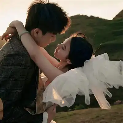 婚纱情头图片一对两张婚纱照情侣头像唯美