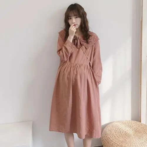 孕妇裙仙女范春款连衣裙孕晚期孕妇装潮2021宽松孕裙潮妈时尚款夏