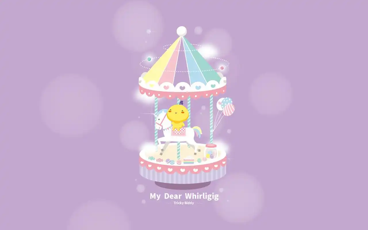 油爆叽丁少女心卡通图片桌面壁纸,分辨率:1920x1200