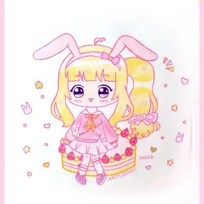 q版 绘画少女心绘画作者:呆萌萌芽酱