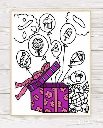 给礼物盒上喜欢的颜色.