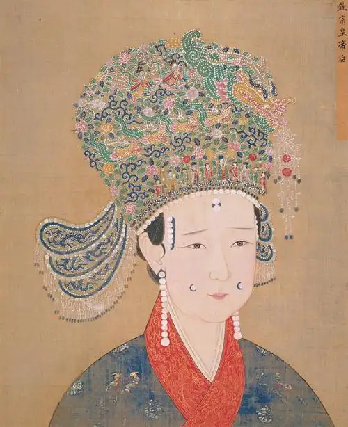 宋徽宗 坐像(局部)宋徽宗 赵佶坐像  台北故宫博物院藏宋哲宗昭慈皇后