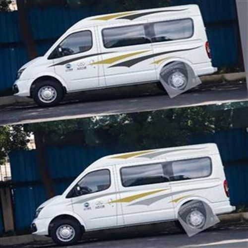 个性彩条贴纸装饰全新福特新全顺车身拉花新世代车贴 普通材质:蓝加红